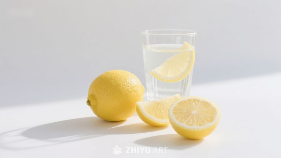 柠檬水与新鲜柠檬