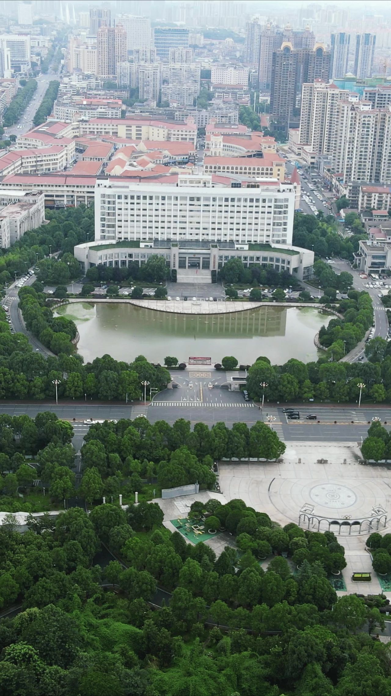  湖南益阳城市风光竖屏航拍