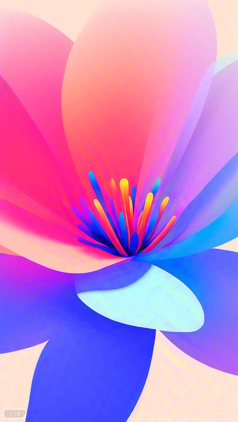 一朵粉色的花蕊唯美简约 6