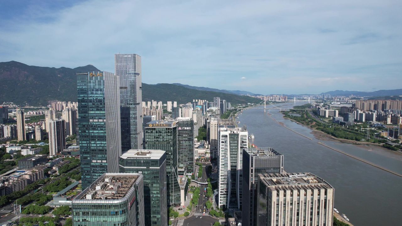 福建福州金融街万达广场航拍