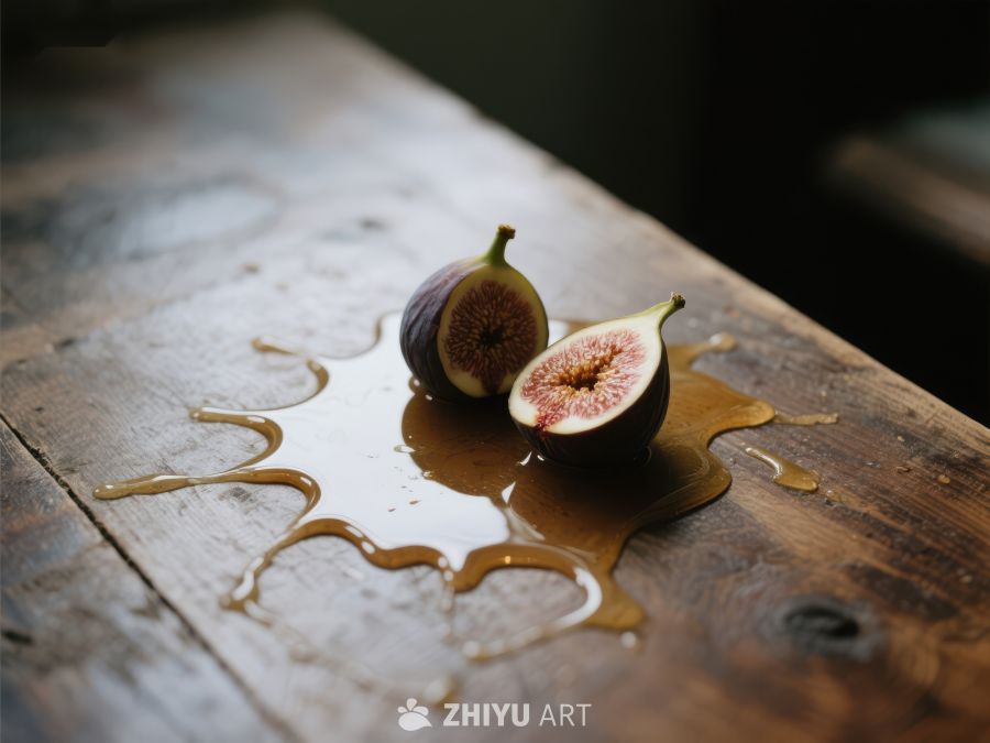 切开的无花果与流淌的汁液 424