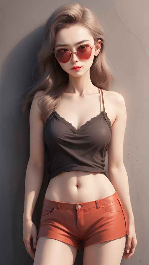 吊带美女