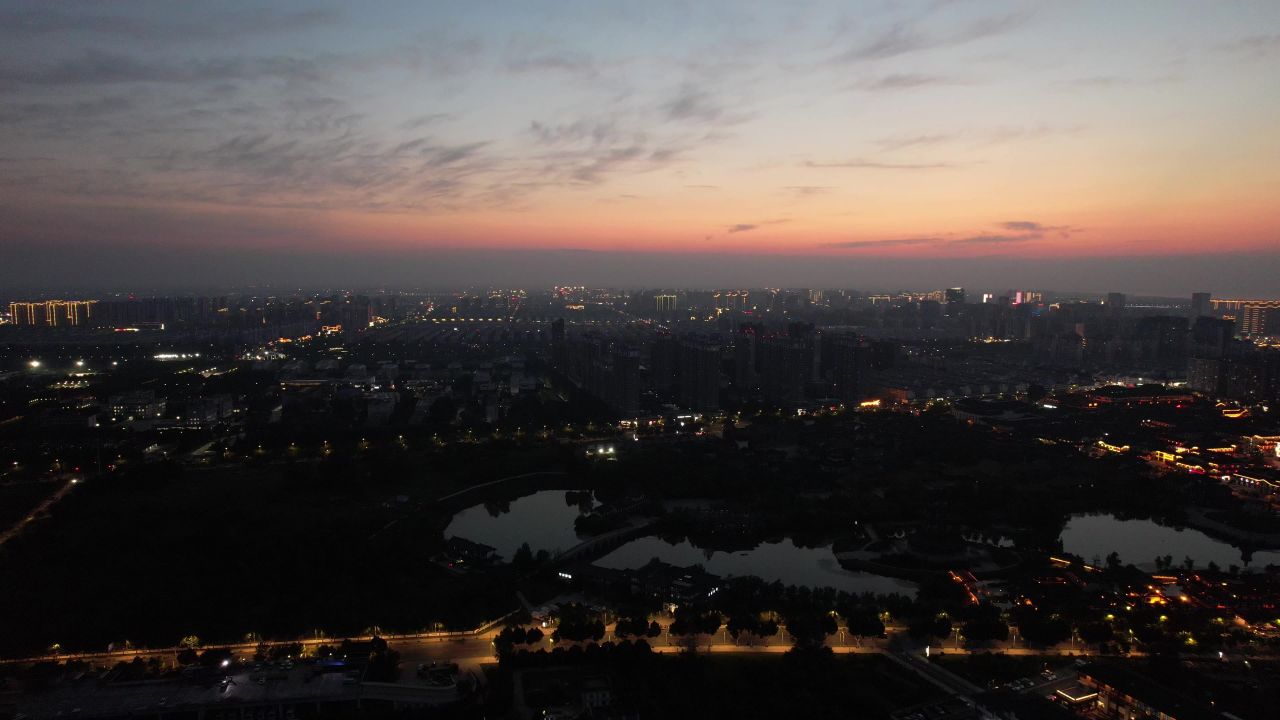 江苏宿迁城市风光旅游景区航拍
