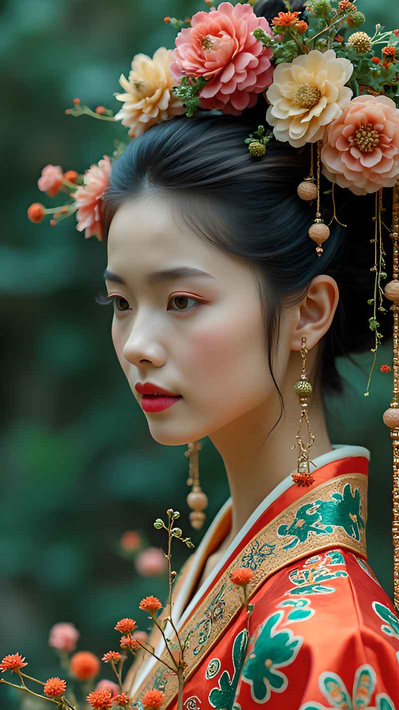 森林系列五颜六色古风艺术美女 94