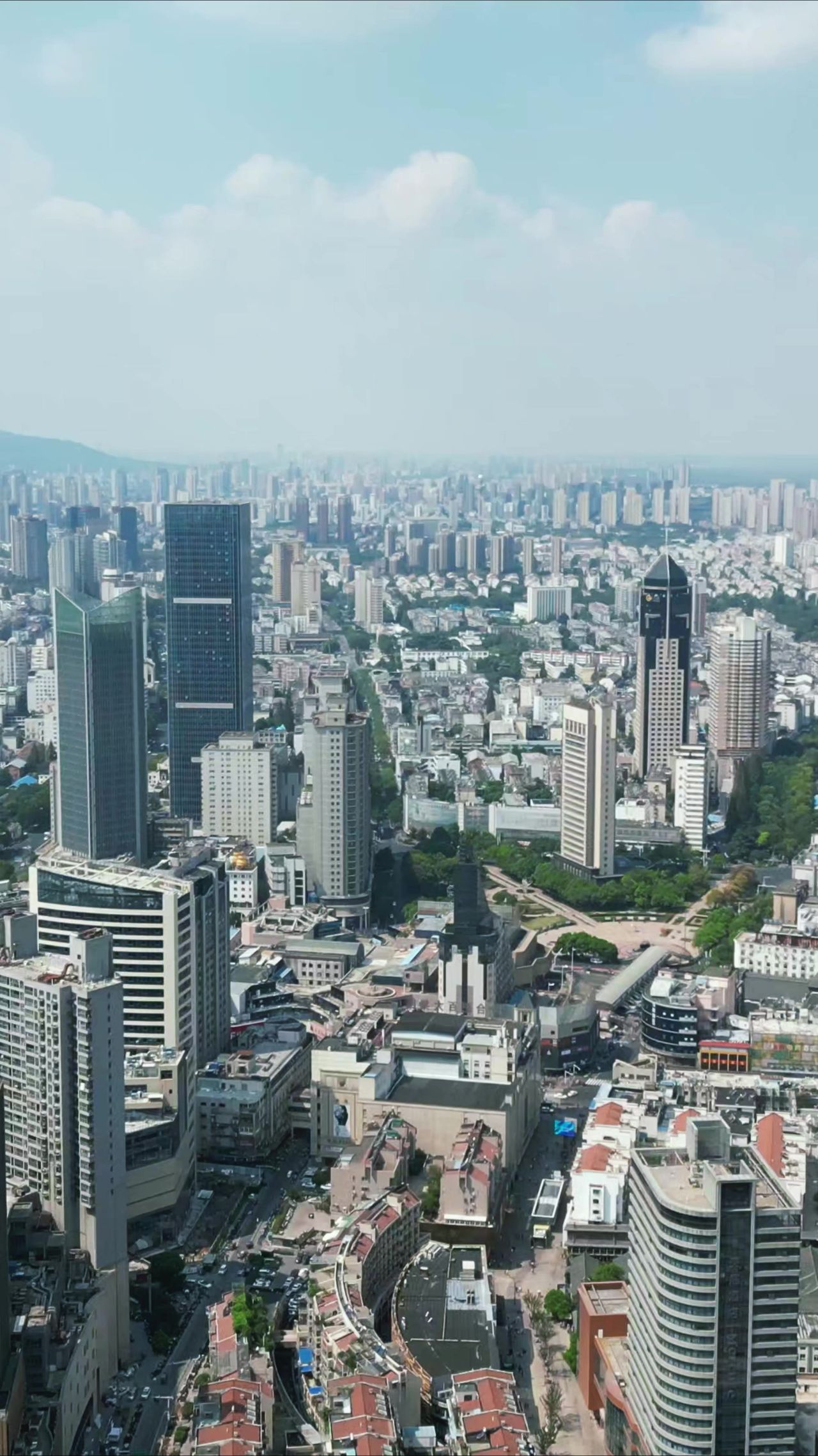 安徽合肥城市风光竖屏航拍  