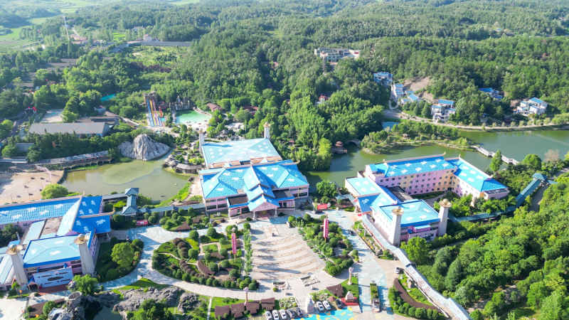 航拍湖北随州西游记公园4A景区