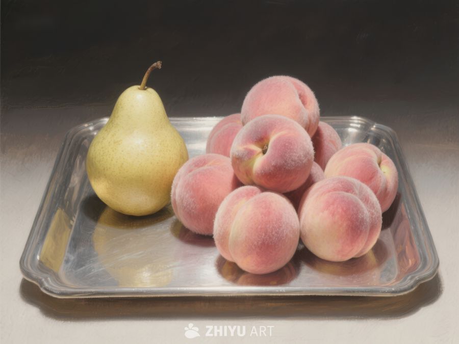 银盘上的桃子与梨 786