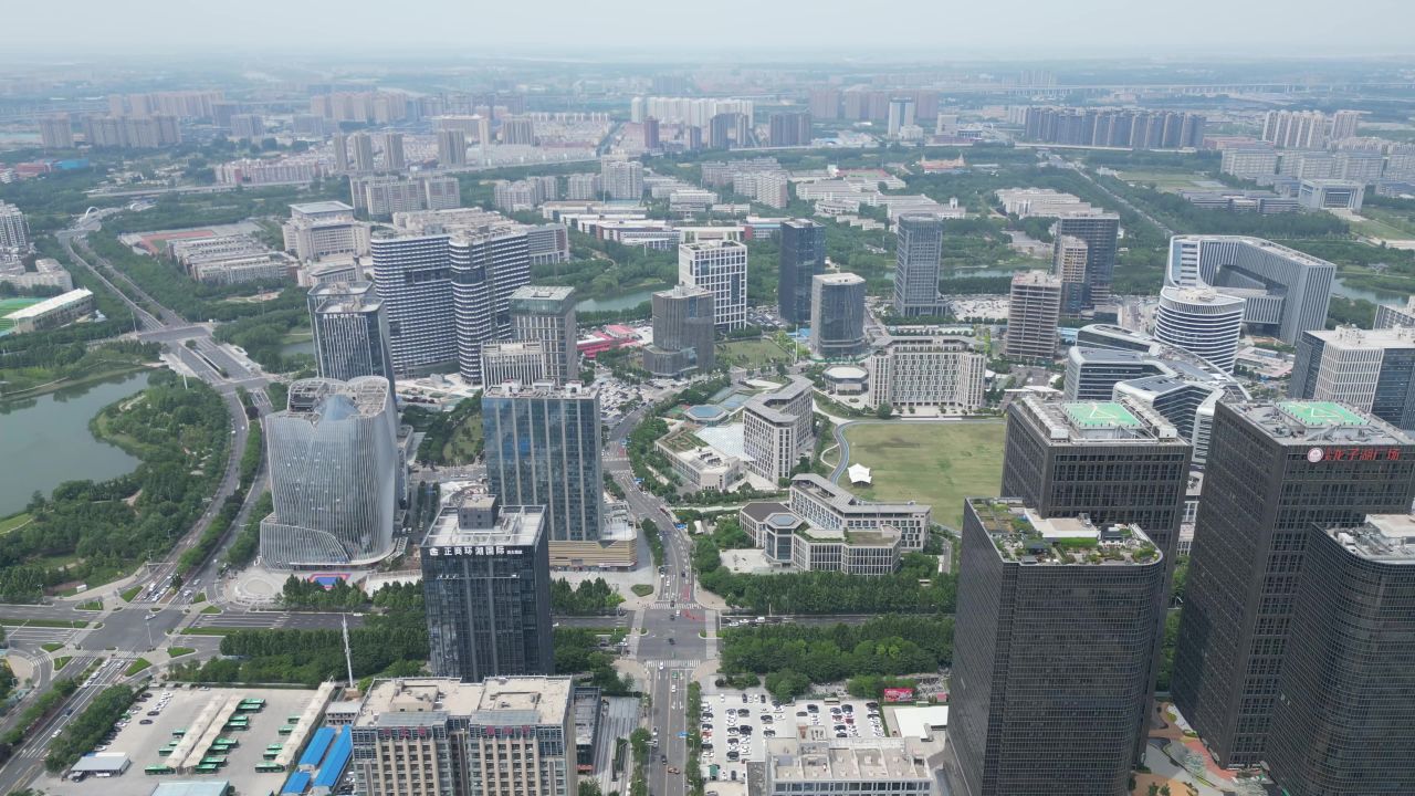 河南郑州城市风光航拍