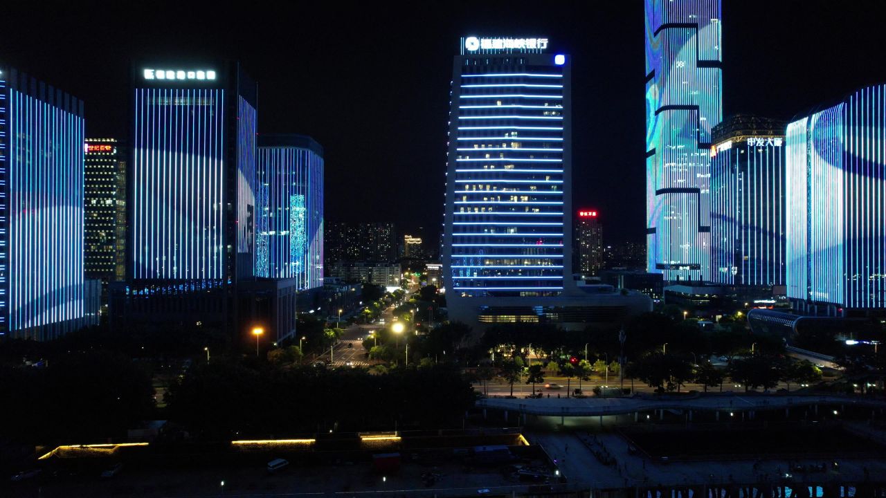福建福州城市风光航拍