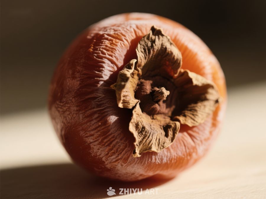 新鲜柿子的特写 719