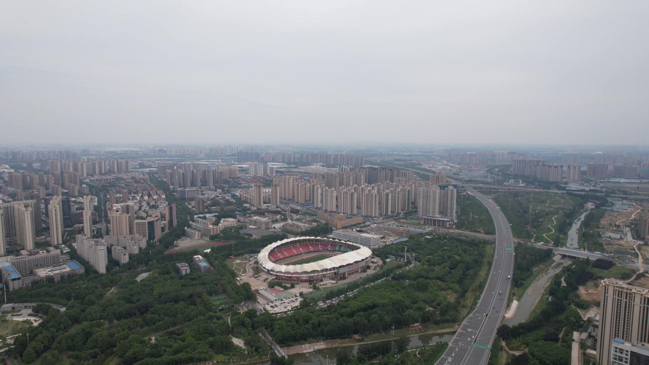 河南郑州城市风光航拍