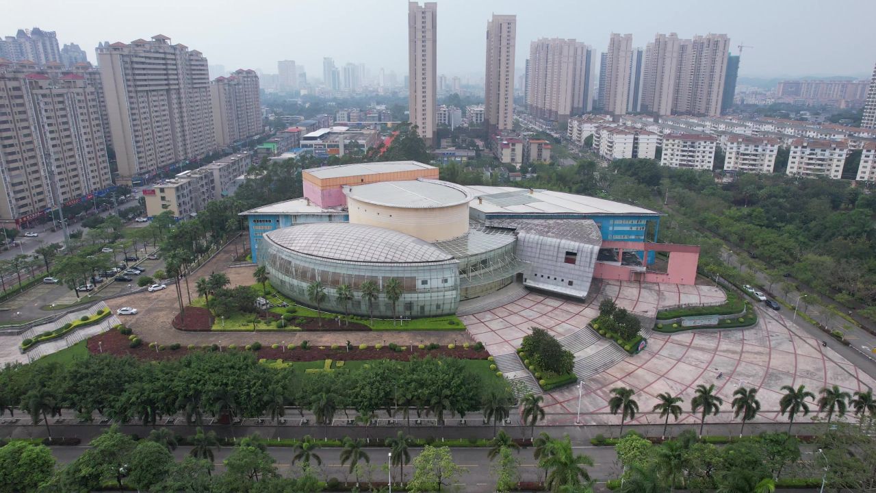 广西钦州文化艺术中心航拍
