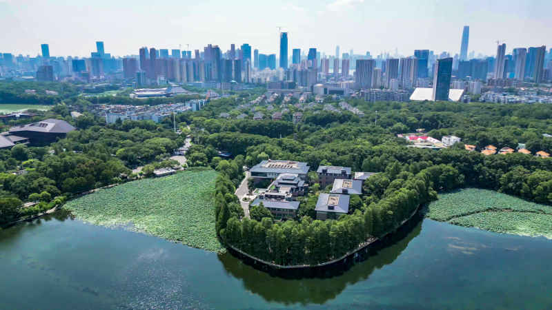 湖北武汉城市风光航拍摄影图
