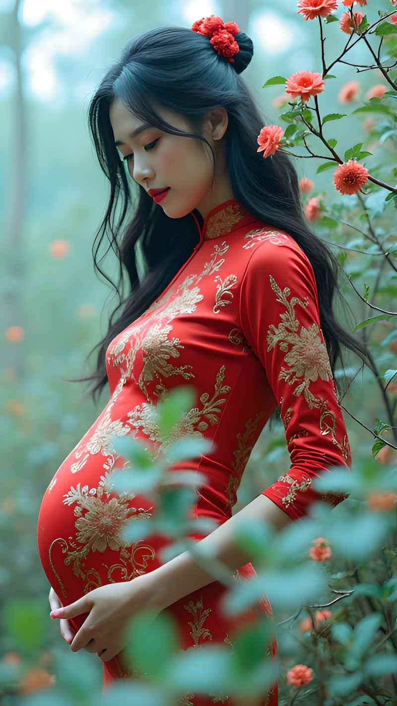 红色女子户外拍摄系列高清艺术视觉 73