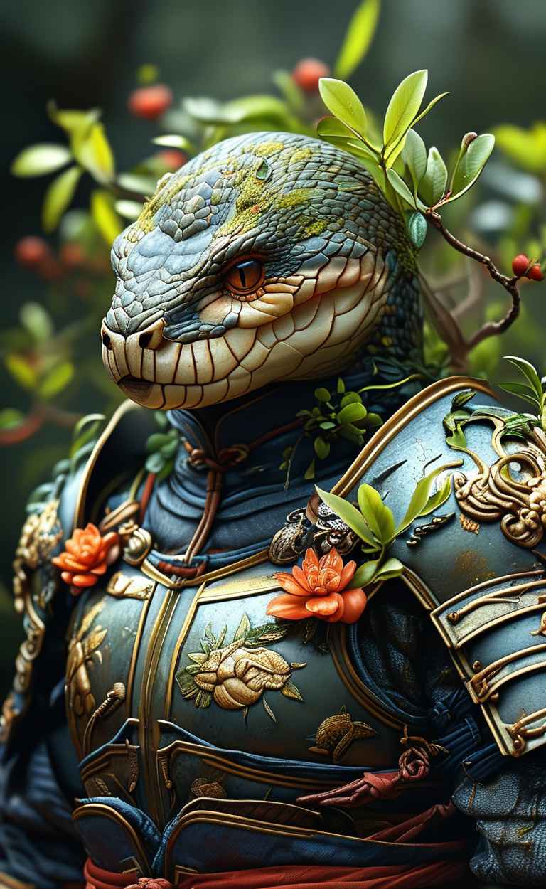 蛇穿铠甲，蛇年 4