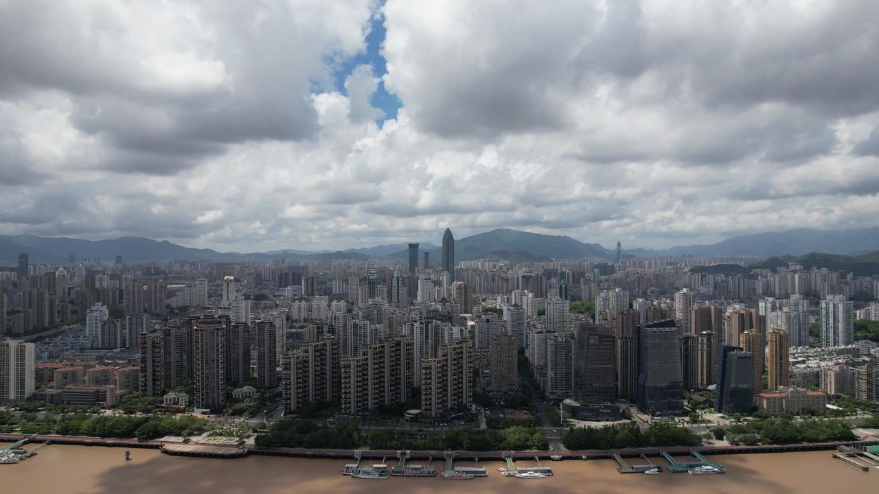 浙江温州城市建设航拍 