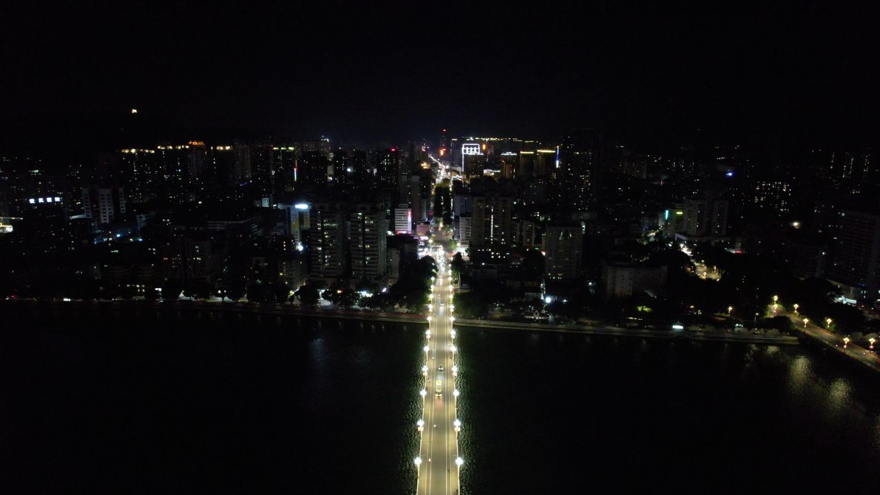 广东韶关城市风光航拍 