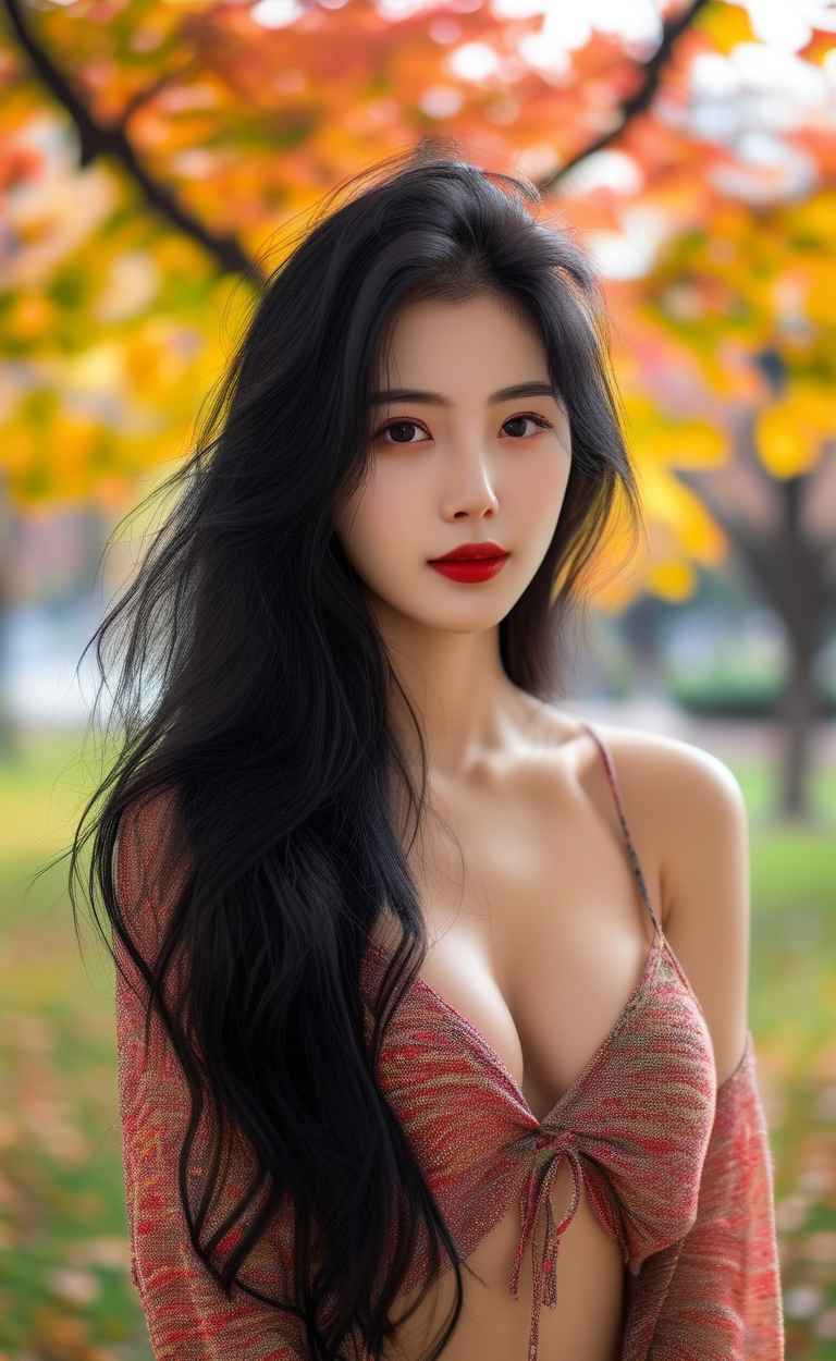 秋天下宽松美女 4