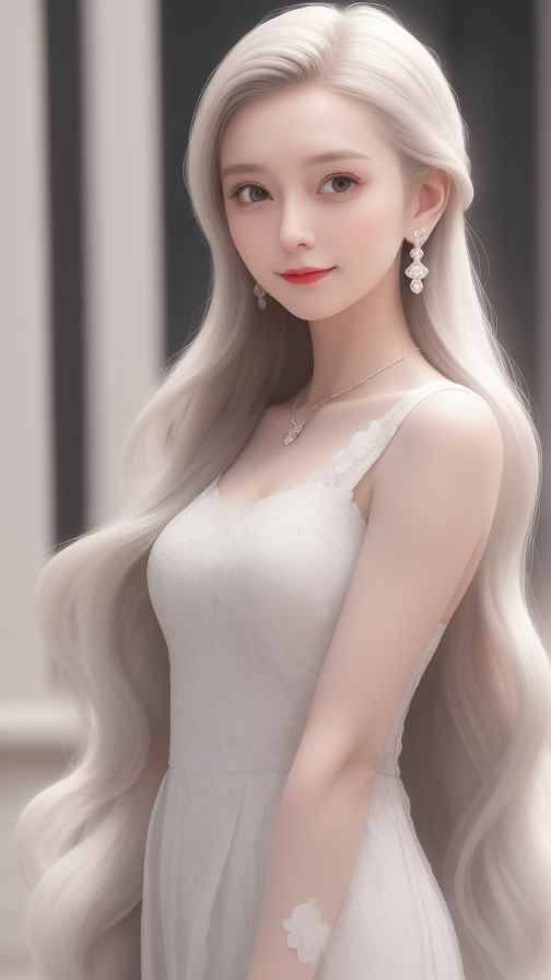 酷酷的白色衣服人像