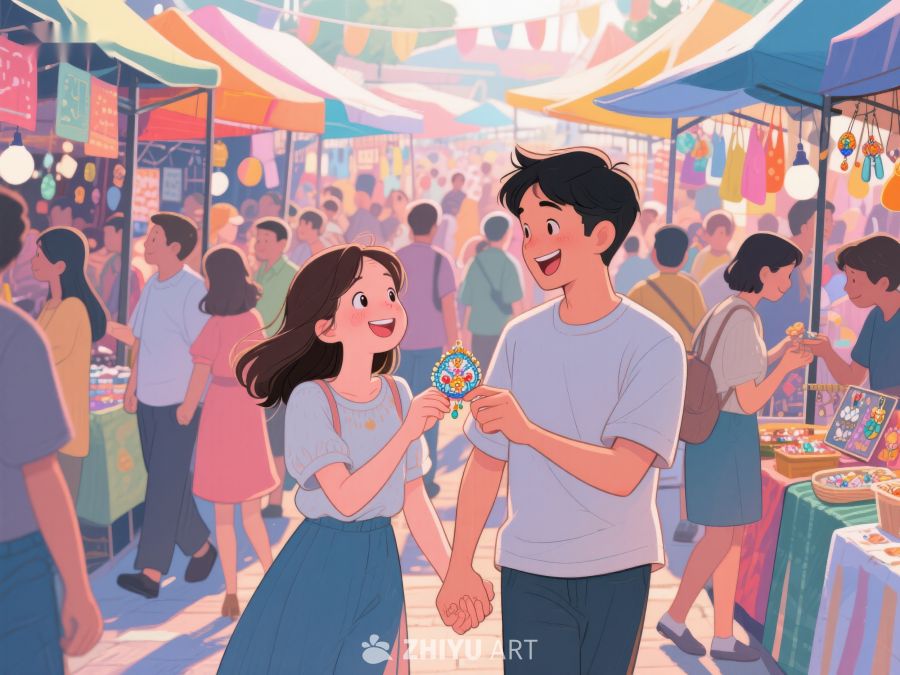 夜市中的一对情侣 1021