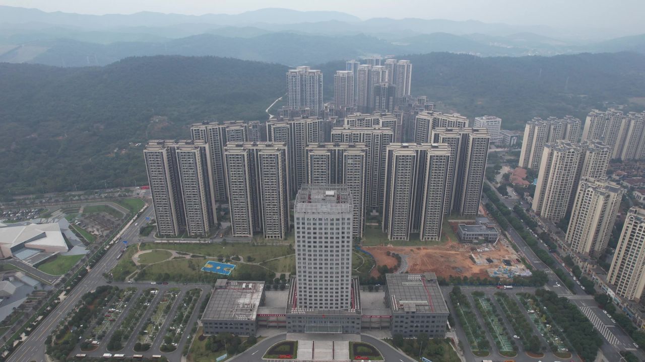 湖南郴州城市风光航拍 