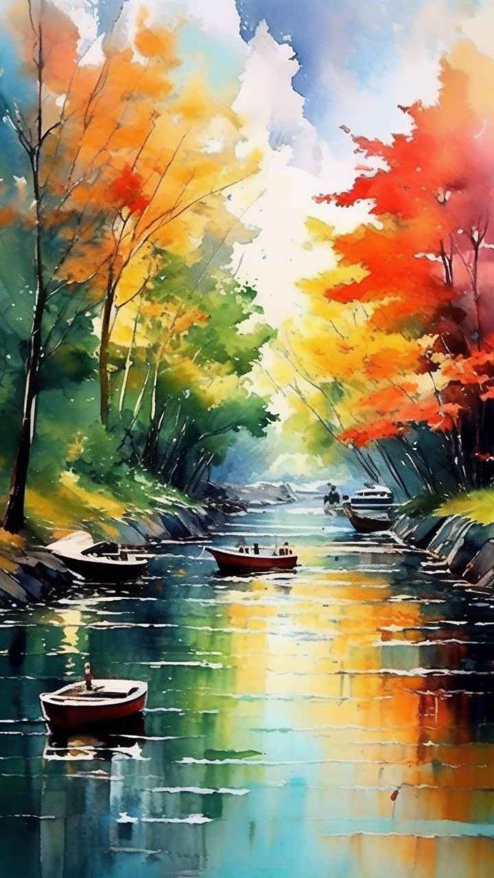 印象派插画莫奈风格