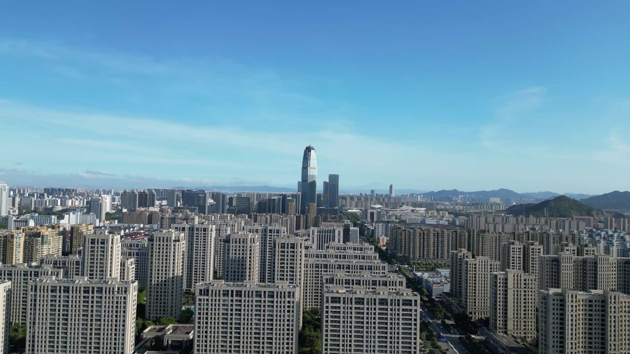 航拍台州城市建设