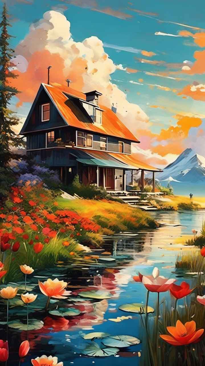 充满活力的绿洲在它的后院各种花 146