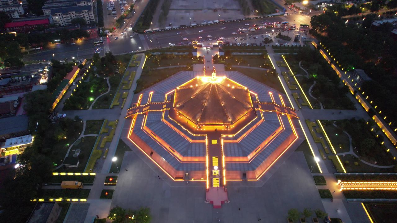河南洛阳城市风光旅游景区航拍
