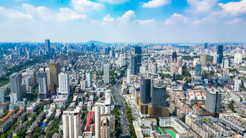 安徽合肥城市风光航拍图 