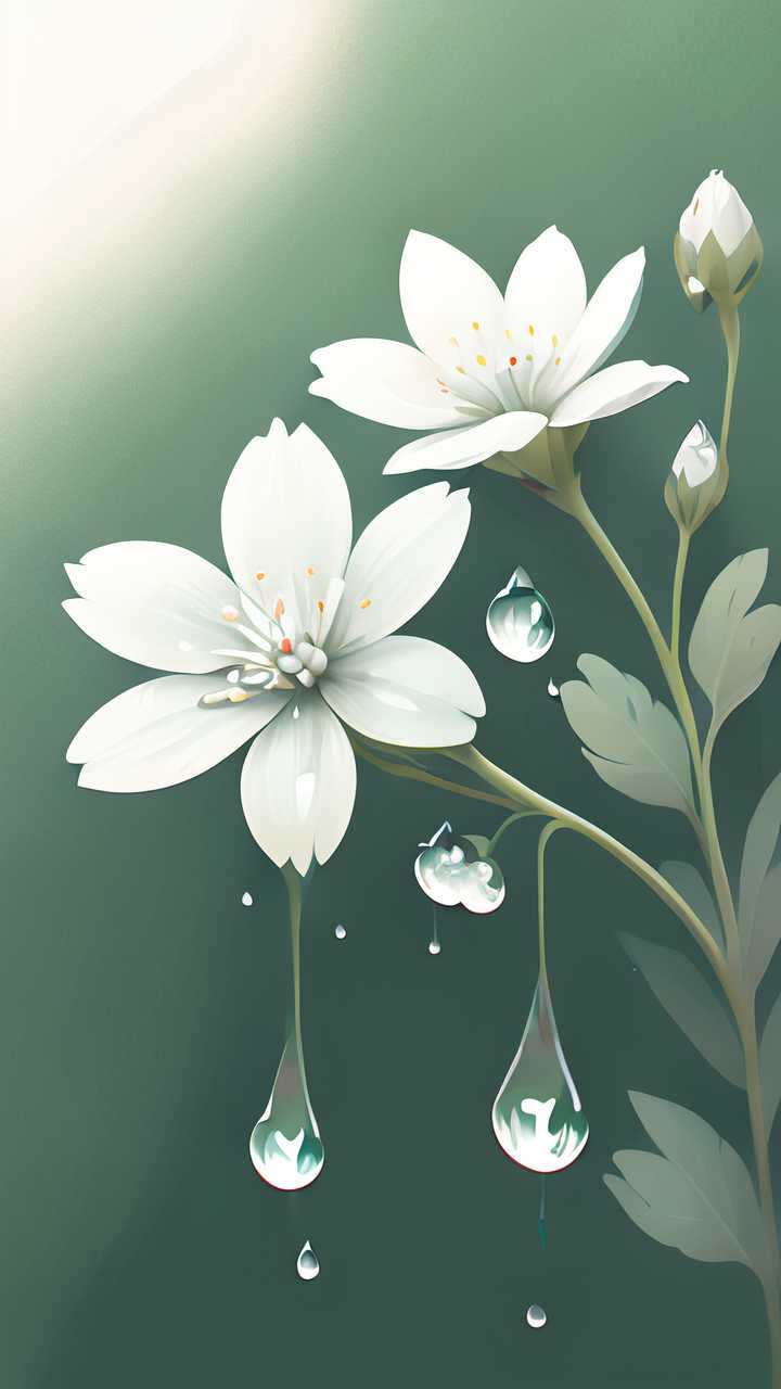 水滴小白花