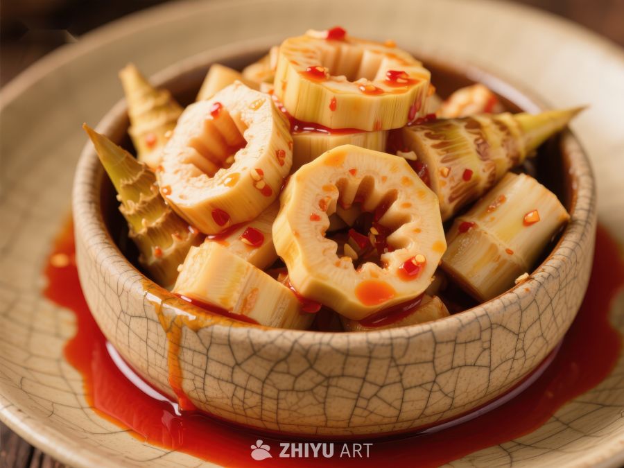酸辣竹笋片，传统风味美食 1431