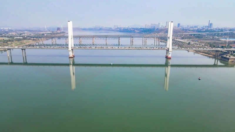 湖南湘潭城市风光航拍摄影图