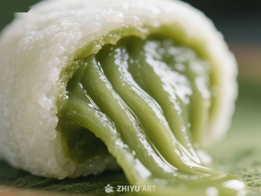 抹茶奶油卷特写 704