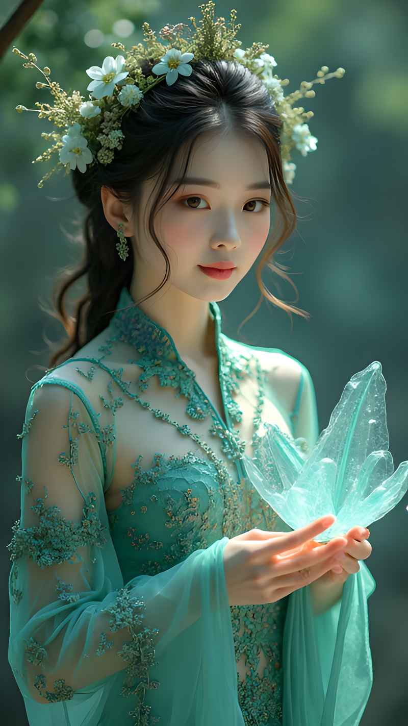 森林系好看拍摄特色美女 4