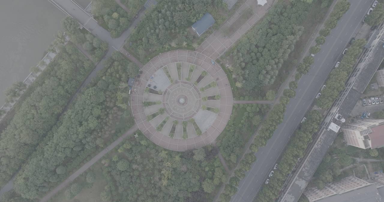 城市公园俯瞰