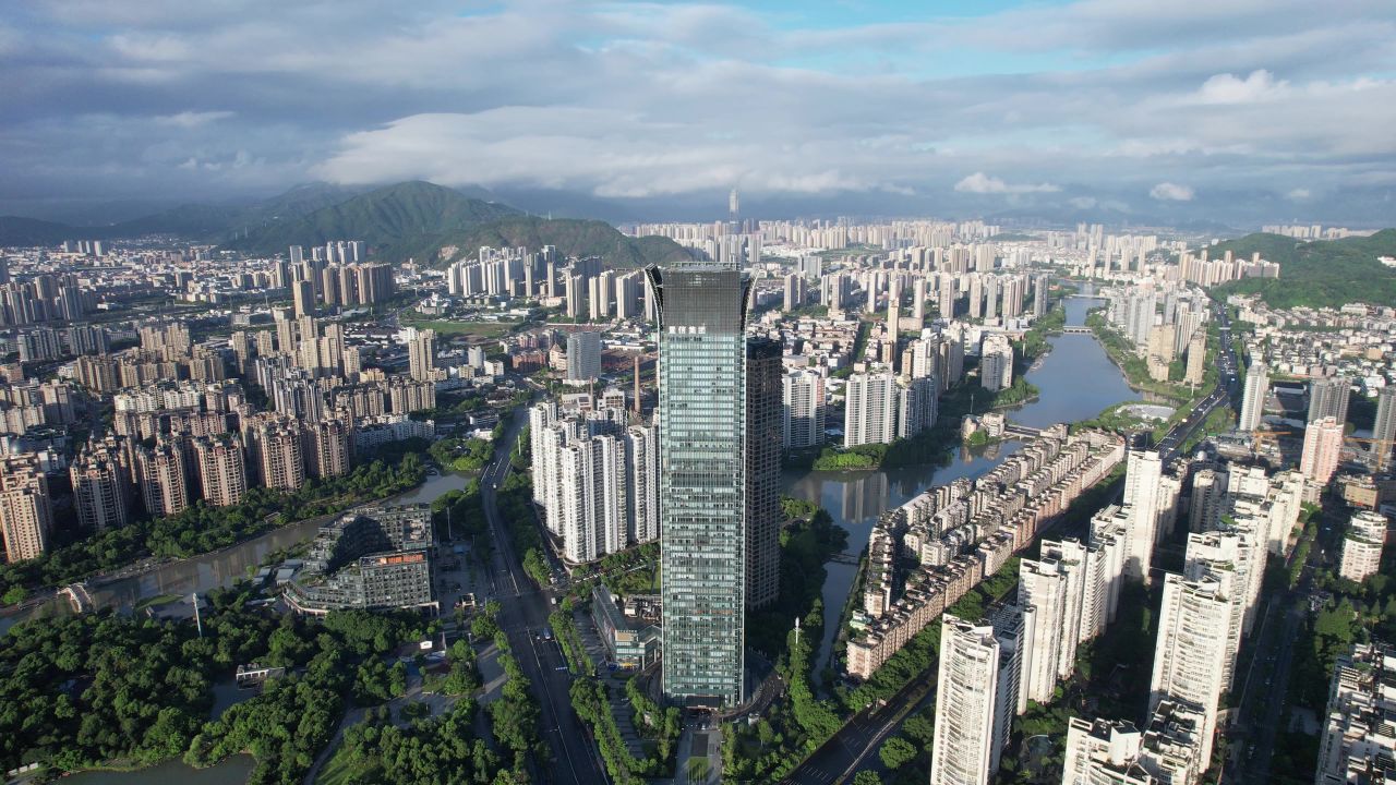 浙江温州城市风光航拍