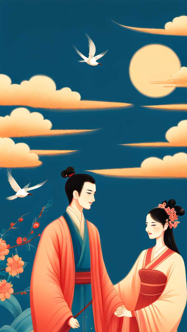 国潮七夕情侣