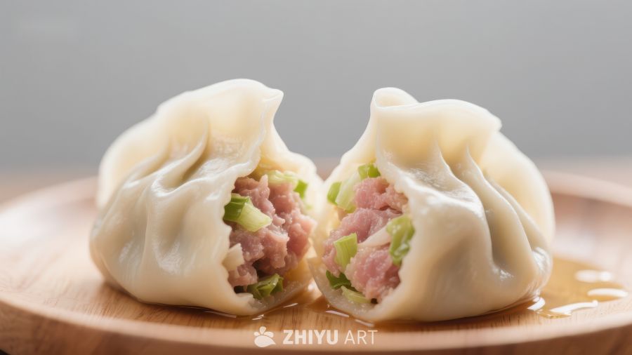 鲜美饺子，馅料饱满诱人