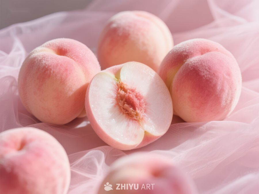 新鲜桃子静物摄影 724