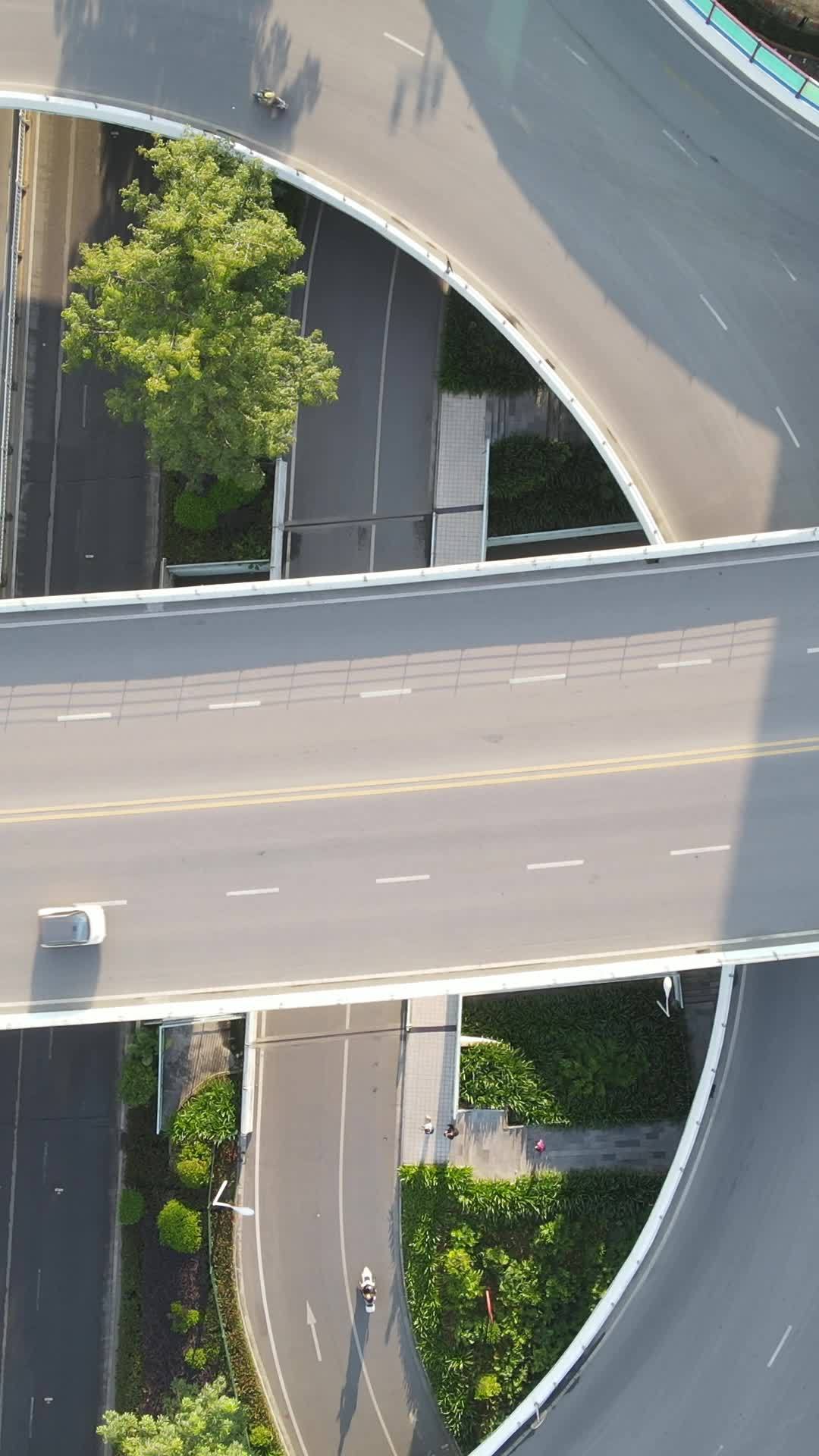 城市高架桥俯瞰