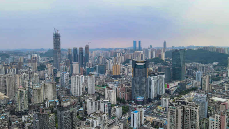贵州贵阳城市建设航拍摄影图