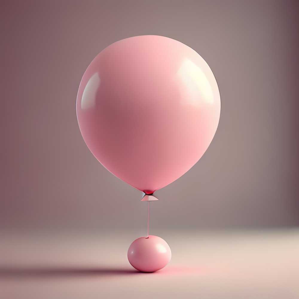 3D粉红色气球唯美