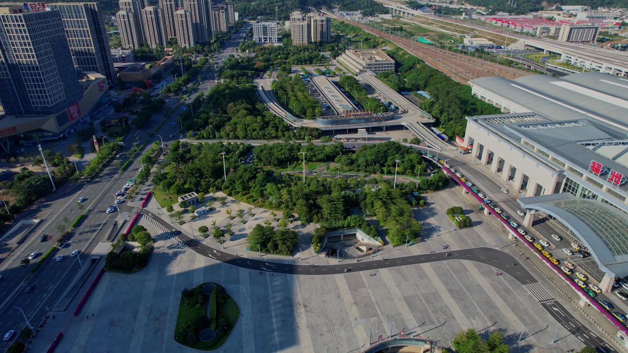 航拍福州火车南站景观 7