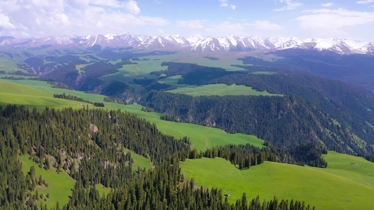 草原森林山脉自然风光