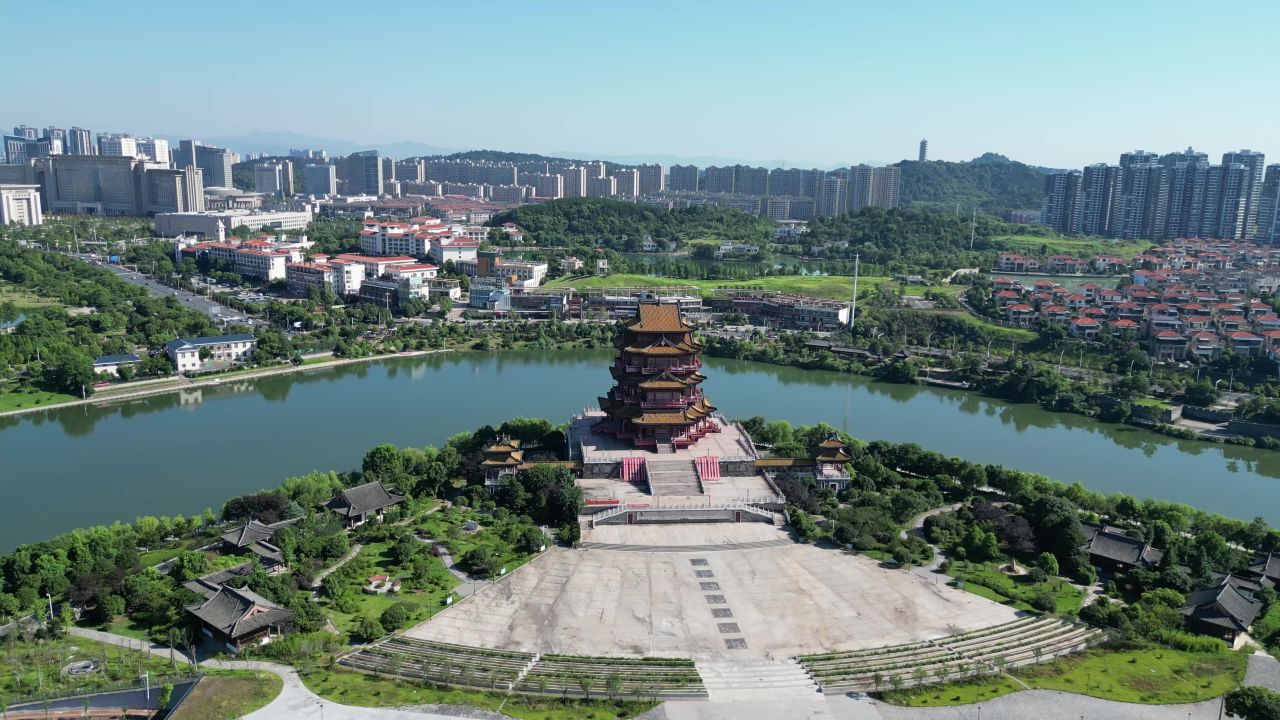  航拍宜春多胜楼