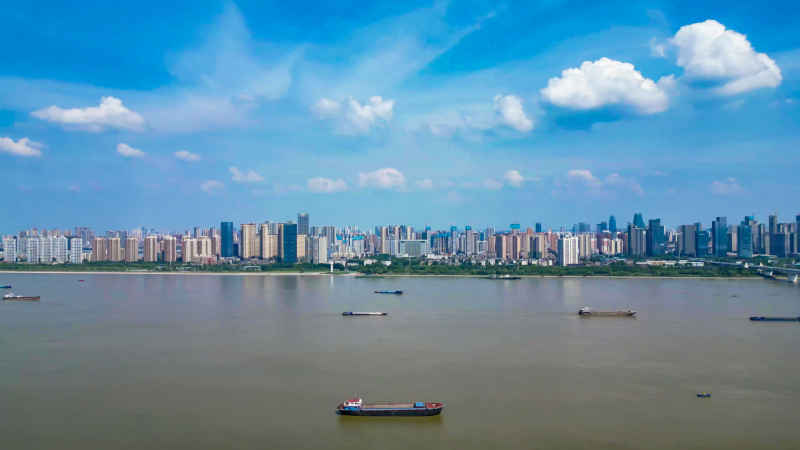 湖北武汉城市建设航拍摄影图 