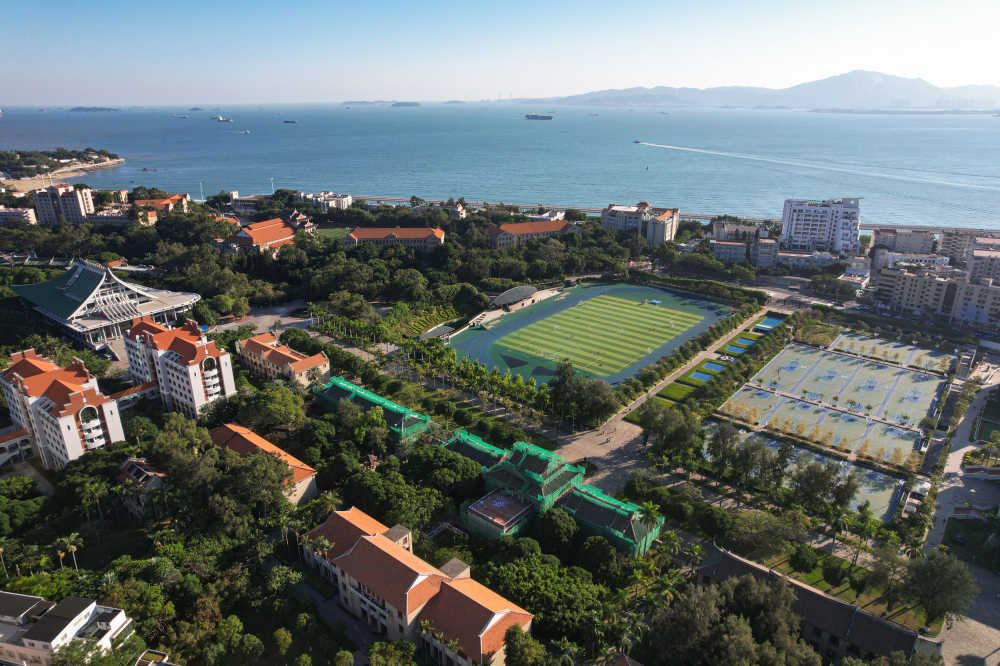 航拍厦门大学建筑景观