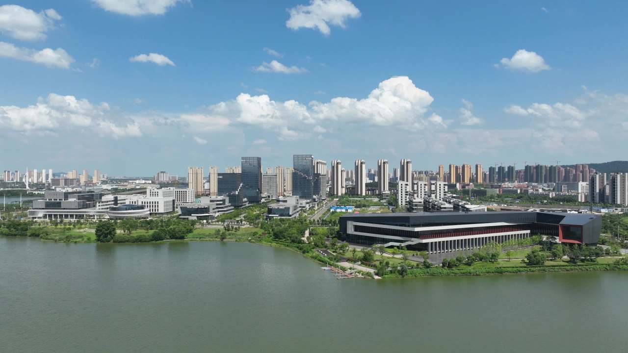 航拍武汉江夏区