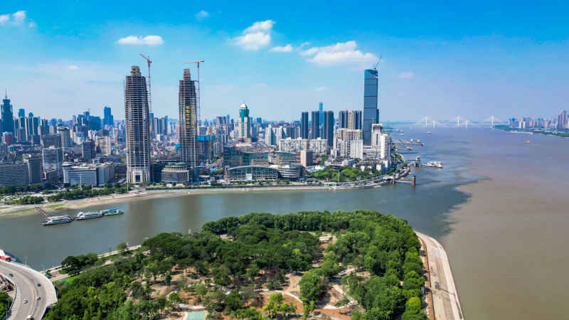 湖北武汉城市风光航拍摄影图